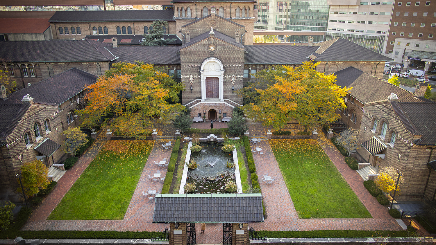 Aerial view of the museum.